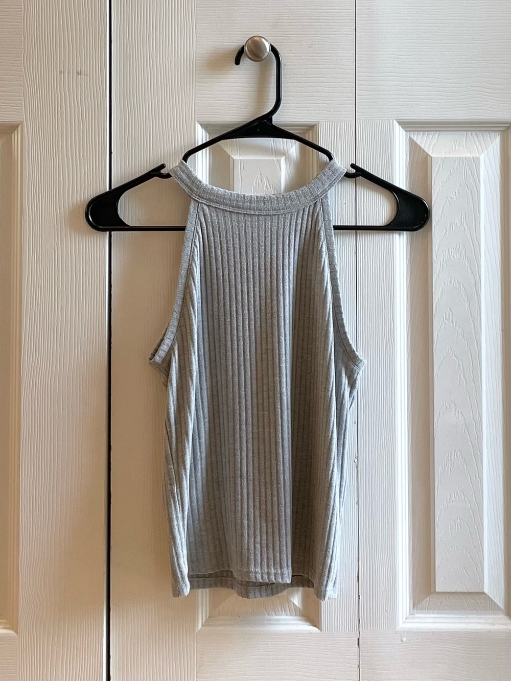 Arizona Jean Co.: Gray Ribbed High-Neck Tank Top